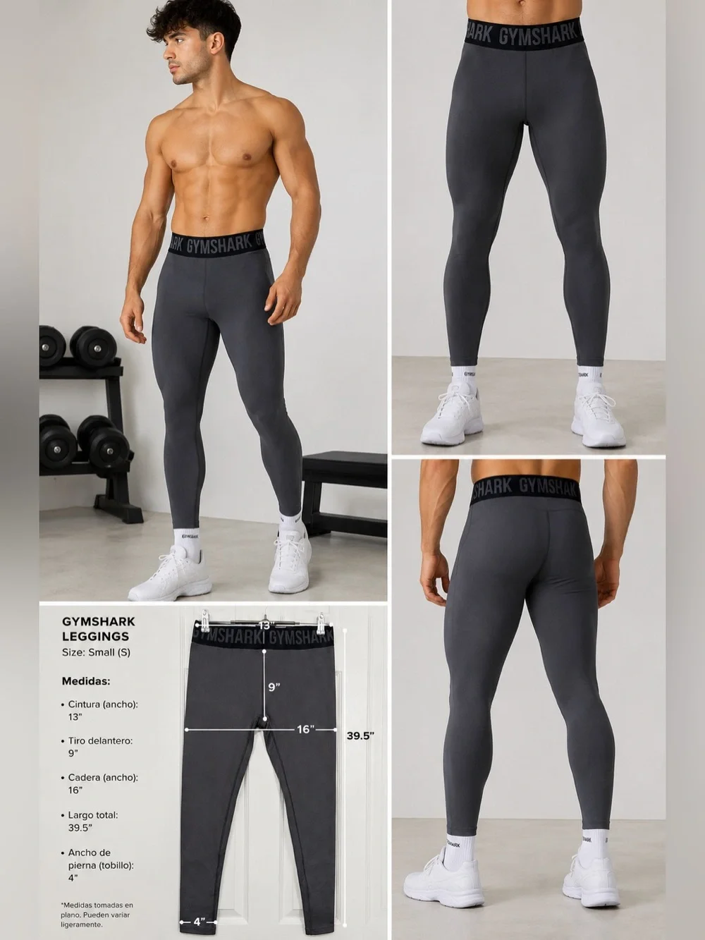 NWT Gymshark Critical High Rise Charcoal Gray Leggings Size S